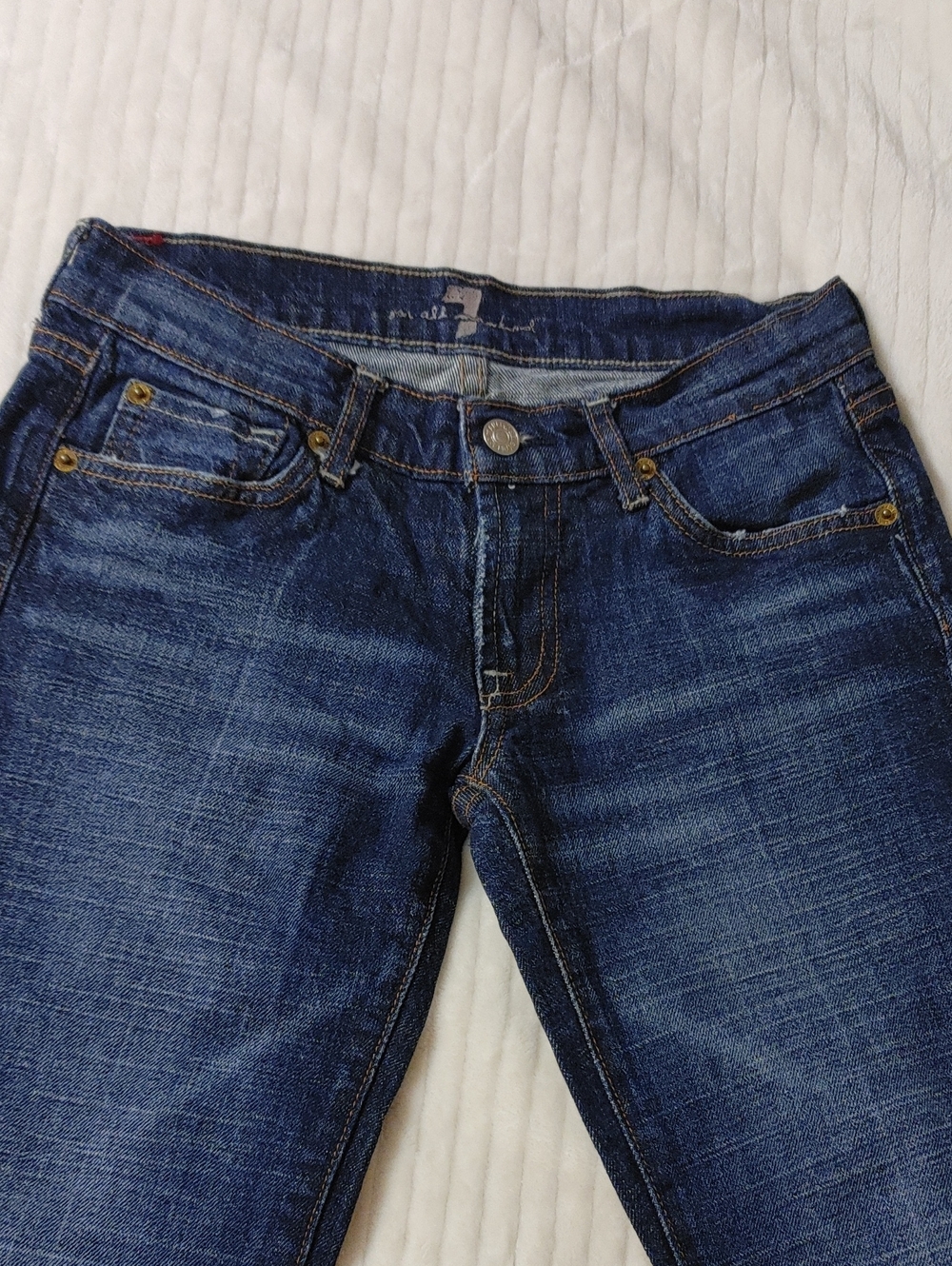 7 For All Mankind Dark Blue Denim Jeans